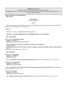 Document: Proposed Rule Source: November 1, 2000, Indiana Register, Volume 24, Number 2 Disclaimer: These documents were created from the files used to produce the official (printed) Indiana Register, however, these docu