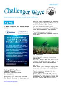 October	
  2014	
    Monthly	
  newsletter	
  of	
  the	
  Challenger	
  Society	
  for	
  Marine	
  Science	
  (CSMS)	
  	
      	
  