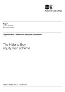 Report by the Comptroller and Auditor General Department for Communities and Local Government