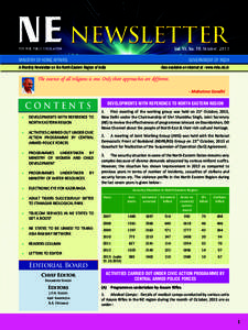 NE NEWSLETTER  Vol. XV. No. 10, October, 2013 FOR FREE PUBLIC CIRCULATION