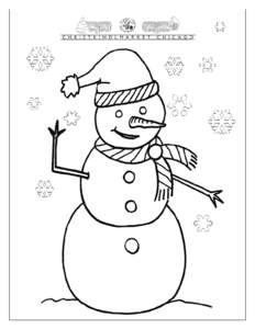 snowman coloring page.psd