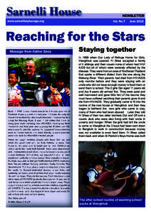 Sarnelli House www.sarnelliorphanage.org NEWSLETTER Vol. No.7