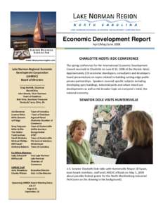 LAKE NORMAN REGIONAL ECONOMIC DEVELOPMENT CORPORATION  Economic Development Report April/May/June[removed]www.lakenormanregion.com