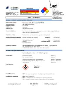 Safety / Health sciences / Medicine / Safety engineering / Silicosis / Silicon dioxide / Occupational hygiene / Threshold limit value / Material safety data sheet / Health / Industrial hygiene / Occupational safety and health