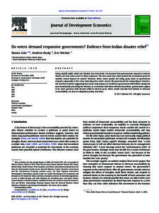 Journal of Development Economics–181  Contents lists available at ScienceDirect Journal of Development Economics j o u r n a l h o m e p a g e : w w w. e l s ev i e r. c o m / l o c a t e / d eve c