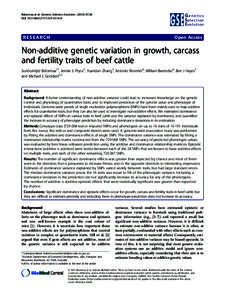 Non-additive genetic variation in growth, carcass and fertility traits of beef cattle