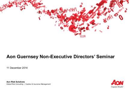Aon Guernsey Non-Executive Directors’ Seminar 11 December 2014 Aon Risk Solutions  Global Risk Consulting | Captive & Insurance Management