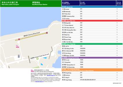 其他公共交通工具  博覽館站 Alternative public transport