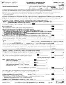 Calculs relatifs au montant cumulatif 
des immobilisations admissibles