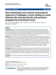 RNA / Virology / Animal diseases / Plant virus / Virus / Leafhopper / RNA-Seq / Maize chlorotic dwarf virus / Feline immunodeficiency virus / Biology / Molecular biology / Gene expression