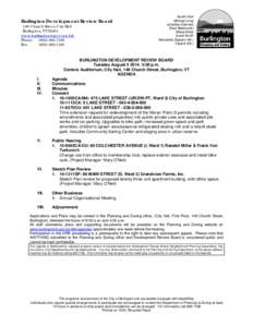 Burlington Development Review Board  149 Church Street, City Hall Burlington, VT[removed]www.burlingtonvt.gov/pz/drb Phone: ([removed]