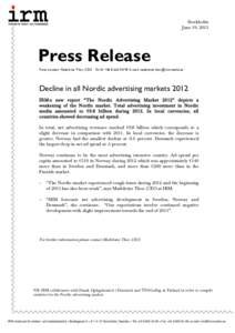 Microsoft Word - En The Nordic Advertising Market 2012.doc