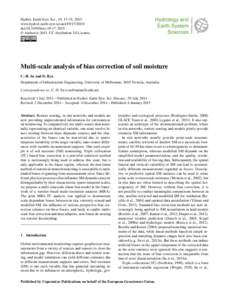 Hydrol. Earth Syst. Sci., 19, 17–31, 2015 www.hydrol-earth-syst-sci.netdoi:hess © Author(sCC Attribution 3.0 License.  Multi-scale analysis of bias correction of soil moisture