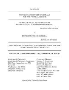 No[removed]__________________________________________________________________ UNITED STATES COURT OF APPEALS FOR THE FEDERAL CIRCUIT __________________________________________________________________ PEOPLE OF BIKINI, B