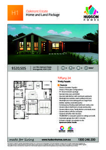 H1  Oakmont Estate Home and Land Package  $520,505