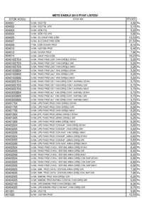 METE ENERJİ 2015 FİYAT LİSTESİ STOK KODU