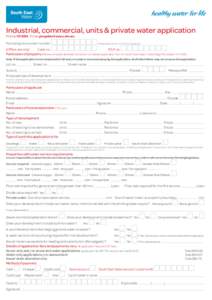 Industrial, commercial, units & private water application PhoneEmail  Plumbing store order number Please see over for our Privacy Statement