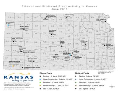 Ethanol and Biodiesel Plant A ctivity in Kansas J u n e[removed]CN RA