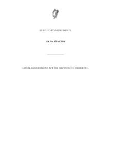 STATUTORY INSTRUMENTS.  S.I. No. 478 of 2014 ————————