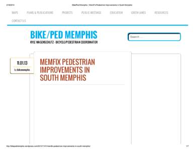 [removed]Bike/Ped Memphis | MemFix Pedestrian Improvements in South Memphis MAPS