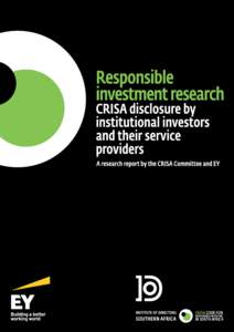 criSa codE For rESpoNSiblE iNvEStiNG iN South aFrica 1