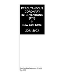 Percutaneous Coronary Interventions (Angioplasty) in New York State, Report