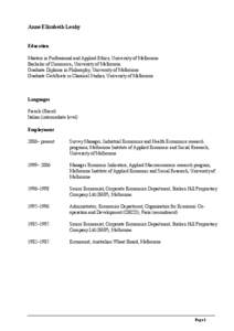 Economics / The Melbourne Institute of Applied Economic and Social Research / University of Melbourne / BHP Billiton / Melbourne / Economist / W. Max Corden / David Vines / Mining / States and territories of Australia / Association of Commonwealth Universities