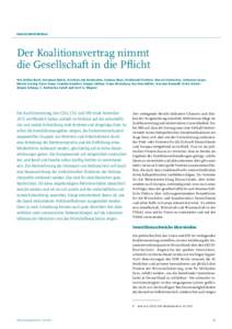 Koalitionsvertrag  Der Koalitionsvertrag nimmt die Gesellschaft in die Pflicht Von Stefan Bach, Hermann Buslei, Kristina van Deuverden, Tomaso Duso, Ferdinand Fichtner, Marcel Fratzscher, Johannes Geyer, Martin Gornig, P