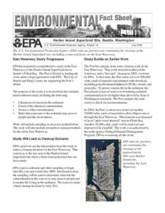 July 2008 Harbor Island Fact Sheet: East Waterway Study progresses