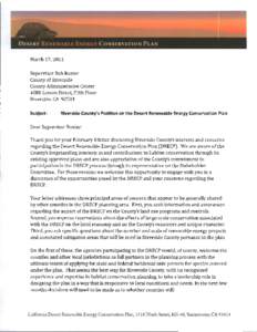 DRECP letter in response to Supervisor Bob Buster