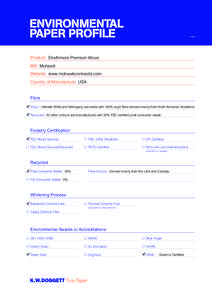 Recycling / Carbon neutrality / Pulp and paper industry / Sustainability / Environmental impact of paper / Tissue paper / Environment / Carbon finance / Carbon offset