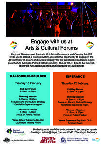 Regional Arts Australia Summit 2014: Arts & Edges - Day 1