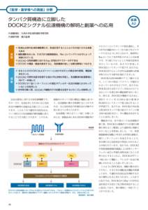 「医学・薬学等への貢献」分野  タンパク質構造に立脚した DOCK2 シグナル伝達機構の解明と創薬への応用  医薬