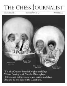 THE CHESS JOURNALIST VOLUME XL, Nº 1 Jeremy Gaige 1927–2011