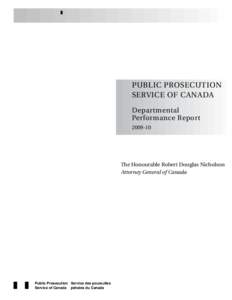 Public PRosecution seRvice of canaDa Departmental Performance Report