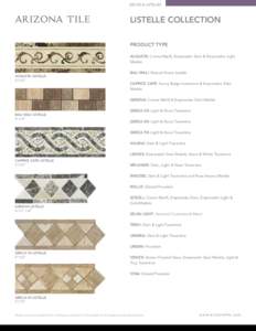 DECOS & LISTELLES  LISTELLE COLLECTION PRODUCT TYPE AUGUSTA: Crema Marfil, Emperador Dark & Emperador Light Marble