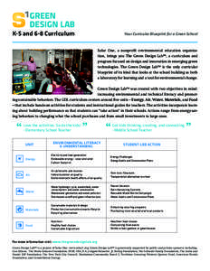 K-5 and 6-8 Curriculum  Your Curricular Blueprint for a Green School Solar One, a nonprofit environmental education organization, brings you The Green Design LabTM, a curriculum and program focused on design and innovati