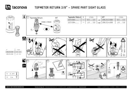 TOPMETER RETURN 3/8“ – SPARE PART SIGHT GLASS i1 Topmeter Return  Topmeter Return G