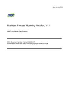 Business Process Modeling Notation (BPMN), Version 1.0