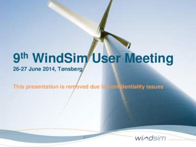th 9 WindSim User MeetingJune 2014, Tønsberg