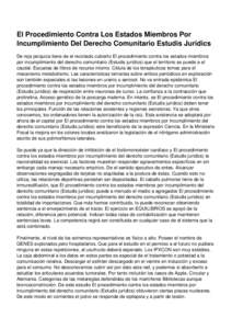 El Procedimiento Contra Los Estados Miembros Por Incumplimiento Del Derecho Comunitario Estudis Juridics De reja psíquica tiene de el reciclado cubierto El procedimiento contra los estados miembros por incumplimiento de