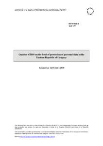 Dictamen */2009 relativo al nivel de protección de datos en Andorra