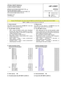 ČESKÁ REPUBLIKA CZECH REPUBLIC AIP AMDT