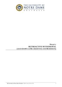 Microsoft Word - Policy - Retroactive Withdrawal.docx