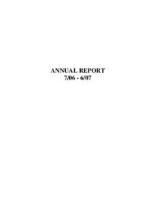 ANNUAL REPORT TABLE OF CONTENTS  Page