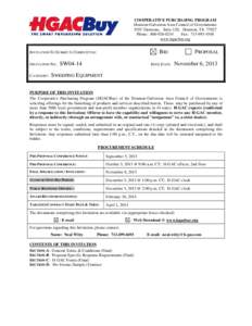 COOPERATIVE PURCHASING PROGRAM Houston-Galveston Area Council of Governments 3555 Timmons, Suite 120, Houston, TX[removed]Phone: [removed]Fax: [removed]www.hgacbuy.org