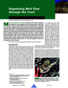 Organizing Melt Flow through the Crust Michael Brown1, Fawna J. Korhonen2, and Christine S. Siddoway3$2.50  M