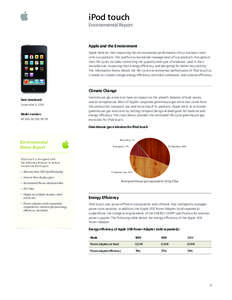 Electronics / Environment / Waste legislation / Industrial designs / Apple Inc. / Restriction of Hazardous Substances Directive / IPod Touch / IPod / Packaging and labeling / ITunes / Technology / Portable media players