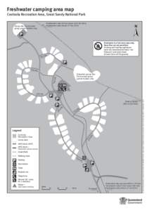 Freshwater camping area map Cooloola Recreation Area