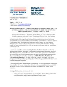    FOR IMMEDIATE RELEASE May 30, 2014 MEDIA CONTACTS Erika Soto Lamb, 